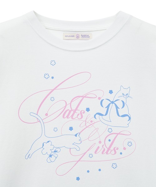 tシャツ 「X MINJUKIM」 OVERFIT KITTY T-SHIRT レディース セール】[X MINJUKIM] OVERFIT KITTY T-SHIRT（Tシャツ