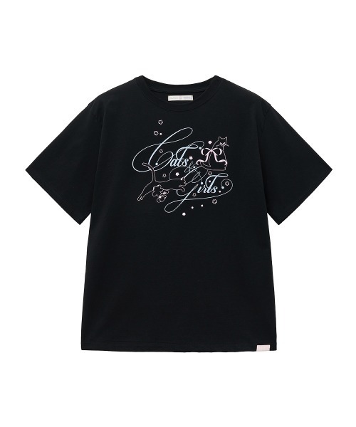 tシャツ 「X MINJUKIM」 OVERFIT KITTY T-SHIRT レディース セール】[X MINJUKIM] OVERFIT KITTY T-SHIRT（Tシャツ