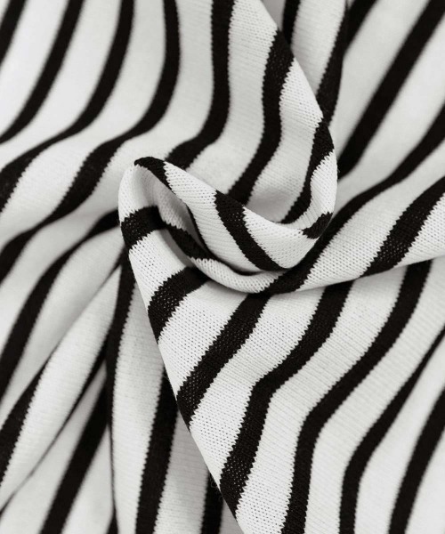Miniministore(ミニミニストア)の「ボーダーニットトップス 半袖 レディース(Tシャツ/カットソー・レディース・グリーン/レッド/ブラック系1/ブラック系2・FREE)」の20枚目の写真