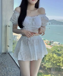 INASTUDIOS（イーナストゥディオス）の「シャーリングスイム セットアップ（水着）」