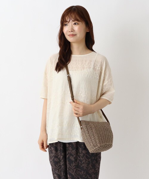one'sterrace(ワンズテラス)の「SE 雑材 ラウンドショルダー(ショルダーバッグ・レディース・ベージュ系8/ベージュ系その他7・99)」の13枚目の写真