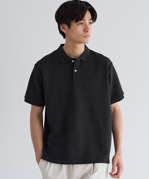 coca(coca)(コカ)の「ヘビーウェイトカノコポロTシャツ(Tシャツ/カットソー・メンズ・ブラック/ホワイト・XL/L/M)」の2枚目の写真