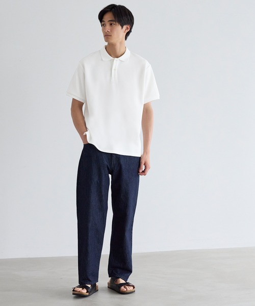 coca(coca)(コカ)の「ヘビーウェイトカノコポロTシャツ(Tシャツ/カットソー・メンズ・ブラック/ホワイト・XL/L/M)」の5枚目の写真