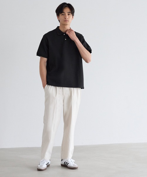 coca(coca)(コカ)の「ヘビーウェイトカノコポロTシャツ(Tシャツ/カットソー・メンズ・ブラック/ホワイト・XL/L/M)」の11枚目の写真