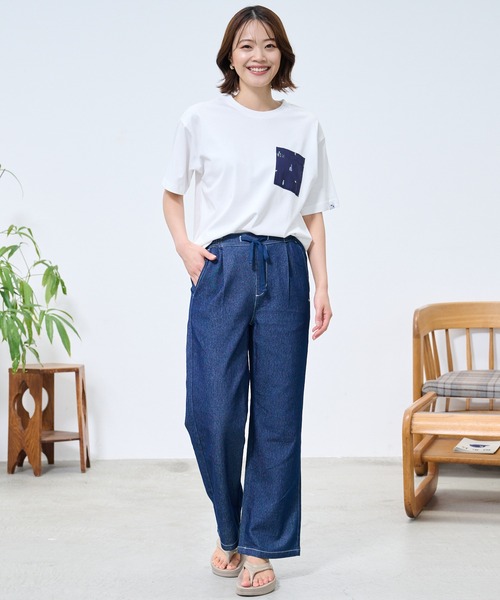 Arnold Palmer（アーノルドパーマー）の「シェア  アート総柄 ポケット Tシャツ（Tシャツ/カットソー・レディース・ホワイト/ネイビー・S/XS/LL/L/M）」の14枚目の写真