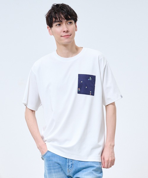 Arnold Palmer（アーノルドパーマー）の「シェア  アート総柄 ポケット Tシャツ（Tシャツ/カットソー・レディース・ホワイト/ネイビー・S/XS/LL/L/M）」の7枚目の写真