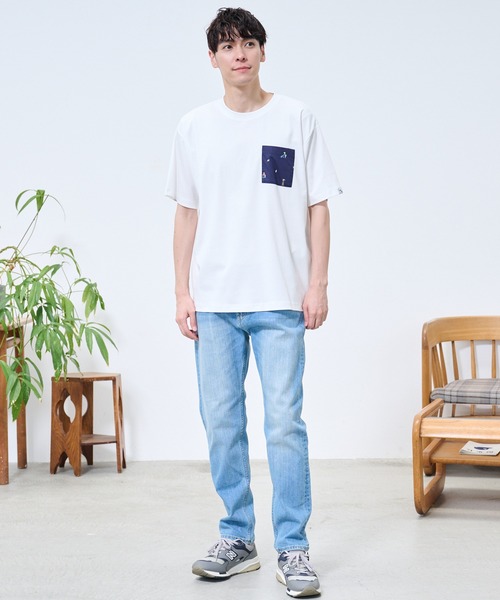 Arnold Palmer（アーノルドパーマー）の「シェア  アート総柄 ポケット Tシャツ（Tシャツ/カットソー・レディース・ホワイト/ネイビー・S/XS/LL/L/M）」の17枚目の写真