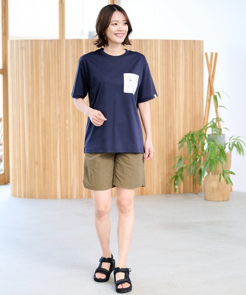 Arnold Palmer（アーノルドパーマー）の「シェア  アート総柄 ポケット Tシャツ（Tシャツ/カットソー・レディース・ホワイト/ネイビー・S/XS/LL/L/M）」の10枚目の写真