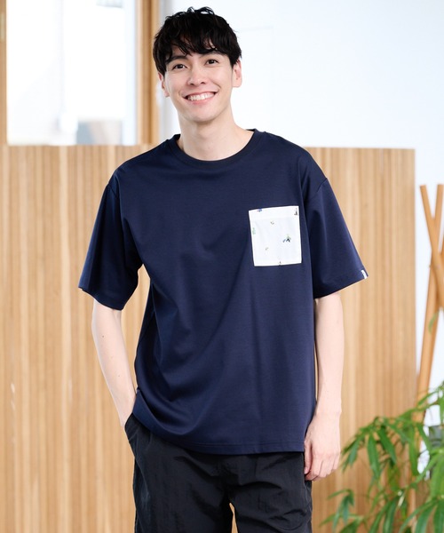 Arnold Palmer（アーノルドパーマー）の「シェア  アート総柄 ポケット Tシャツ（Tシャツ/カットソー・レディース・ホワイト/ネイビー・S/XS/LL/L/M）」の11枚目の写真