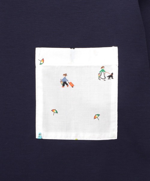 Arnold Palmer（アーノルドパーマー）の「シェア  アート総柄 ポケット Tシャツ（Tシャツ/カットソー・レディース・ホワイト/ネイビー・S/XS/LL/L/M）」の22枚目の写真