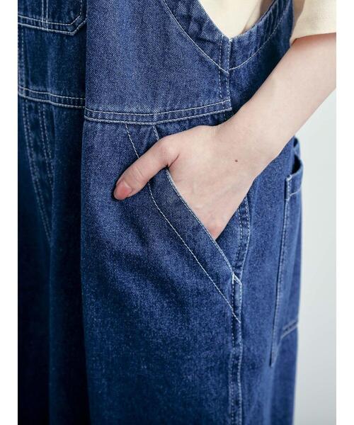 SM2(エスエムツー)の「デニム/カツラギサロペット(サロペット/オーバーオール・レディース・サックスブルー/ブルー/ブラウン・F)」の13枚目の写真