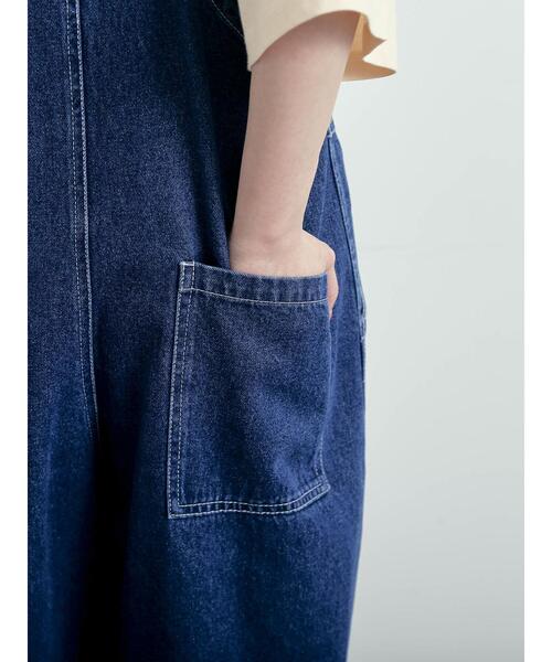 SM2(エスエムツー)の「デニム/カツラギサロペット(サロペット/オーバーオール・レディース・サックスブルー/ブルー/ブラウン・F)」の14枚目の写真