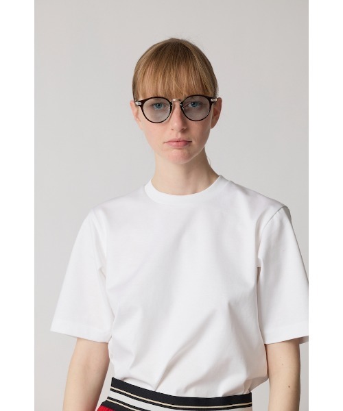 CINOH(チノ)の「COTTON JERSEY COMPACT T-SHIRT(Tシャツ/カットソー・レディース・ブルー/ブラック/ホワイト・36/38)」の2枚目の写真