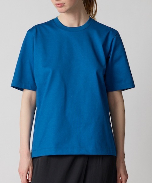 CINOH(チノ)の「COTTON JERSEY COMPACT T-SHIRT(Tシャツ/カットソー・レディース・ブルー/ブラック/ホワイト・36/38)」の3枚目の写真