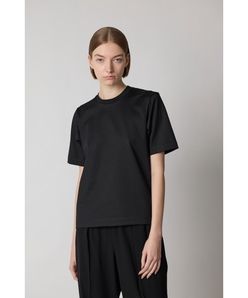 CINOH(チノ)の「COTTON JERSEY COMPACT T-SHIRT(Tシャツ/カットソー・レディース・ブルー/ブラック/ホワイト・36/38)」の1枚目の写真