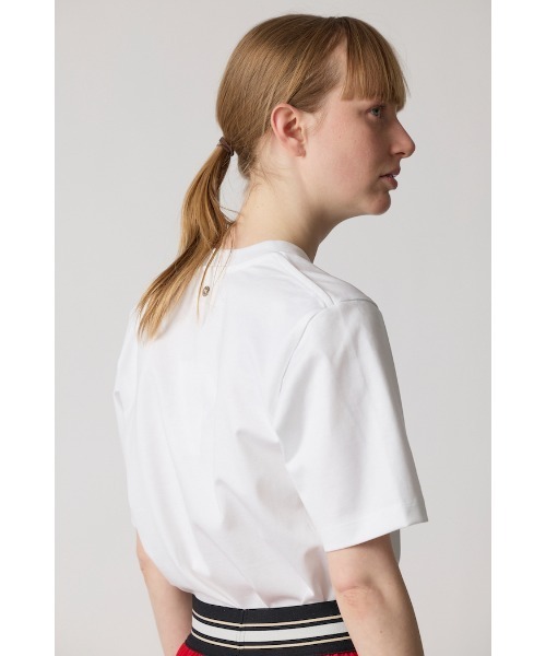 CINOH(チノ)の「COTTON JERSEY COMPACT T-SHIRT(Tシャツ/カットソー・レディース・ブルー/ブラック/ホワイト・36/38)」の8枚目の写真