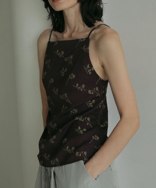 キャミソール anuke Flower Jacquard Tops 62510430 anuke Flower Jacquard Tops 62510430（キャミソール）｜anuke