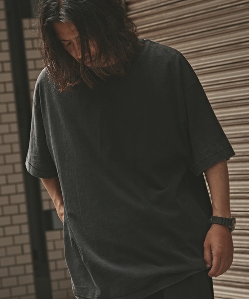 ALL RUNS(オールランズ)の「Washed Oversized Top / ウォッシュ加工 オーバーサイズ 半袖トップス Tシャツ メンズ 夏物 夏服(Tシャツ/カットソー・メンズ・ブラウン/オリーブ/ブラック/カーキ・XL/M/L)」の12枚目の写真