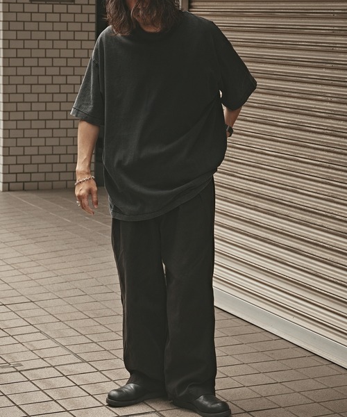 ALL RUNS(オールランズ)の「Washed Oversized Top / ウォッシュ加工 オーバーサイズ 半袖トップス Tシャツ メンズ 夏物 夏服(Tシャツ/カットソー・メンズ・ブラウン/オリーブ/ブラック/カーキ・XL/M/L)」の13枚目の写真