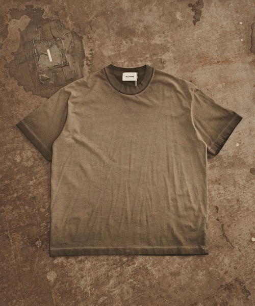 ALL RUNS(オールランズ)の「Washed Oversized Top / ウォッシュ加工 オーバーサイズ 半袖トップス Tシャツ メンズ 夏物 夏服(Tシャツ/カットソー・メンズ・ブラウン/オリーブ/ブラック/カーキ・XL/M/L)」の20枚目の写真