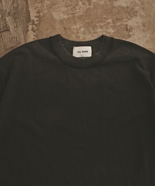 ALL RUNS(オールランズ)の「Washed Oversized Top / ウォッシュ加工 オーバーサイズ 半袖トップス Tシャツ メンズ 夏物 夏服(Tシャツ/カットソー・メンズ・ブラウン/オリーブ/ブラック/カーキ・XL/M/L)」の7枚目の写真