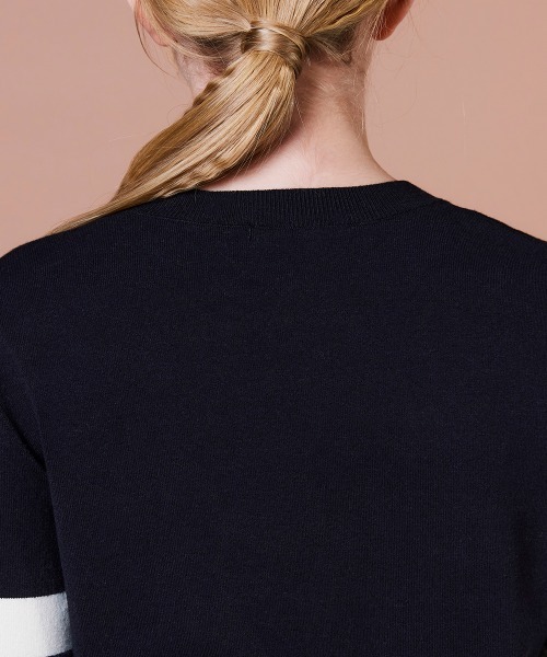 DOUBLE STANDARD CLOTHING（ダブルスタンダードクロージング）の「Dロゴ刺繍 ニットプルオーバー（ニット/セーター・レディース・ブラック・38/36）」の3枚目の写真