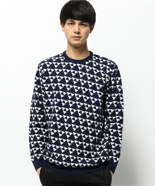 SUNNY  SPORTS（サニースポーツ）の「SUNNY SPORTS/サニースポーツ　TRIANGLE 60'S SWEATER（ニット/セーター・メンズ・ネイビー・MEDIUM/LARGE）」の7枚目の写真