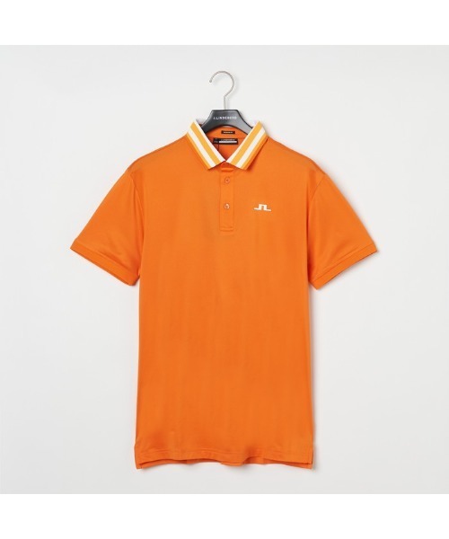 J.LINDEBERG(ジェイリンドバーグ)の「【J.LINDEBERG/GOLF】リブ襟半袖シャツ(シャツ/ブラウス・メンズ・オレンジ・44)」の1枚目の写真
