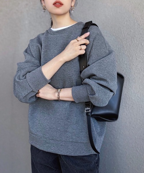 ネックが選べる】ダンボールコクーンフォルムプルオーバー（T