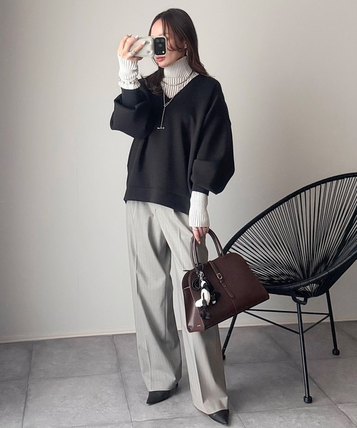 ネックが選べる】ダンボールコクーンフォルムプルオーバー Emma Taylor