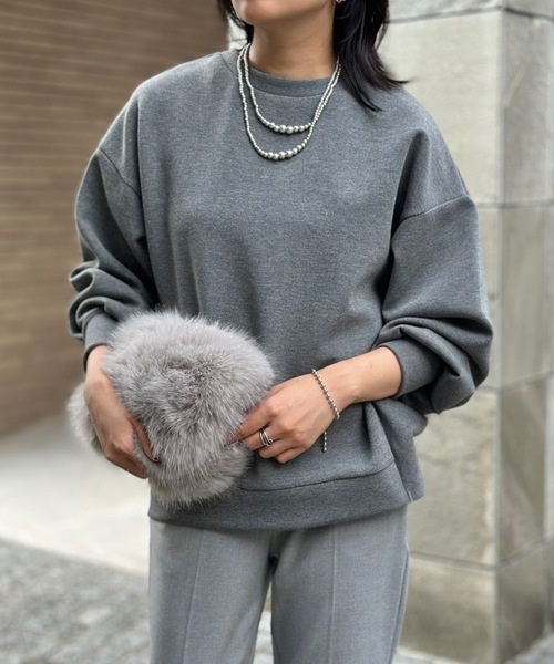 ネックが選べる】ダンボールコクーンフォルムプルオーバー Emma Taylor