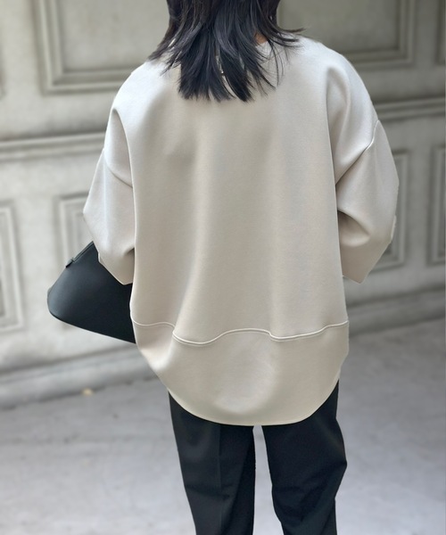 ネックが選べる】ダンボールコクーンフォルムプルオーバー Emma Taylor