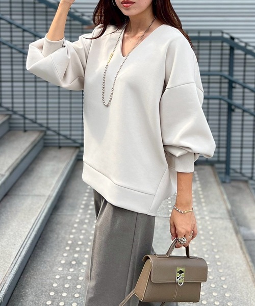 Emma Taylor(エマテイラー)の「【ネックが選べる】ダンボールコクーンフォルムプルオーバー(Tシャツ/カットソー・レディース・ブラック/ライトベージュ/MD.Gray/ブラック系その他/ベージュ系その他/グレー系その他・FREE)」の19枚目の写真