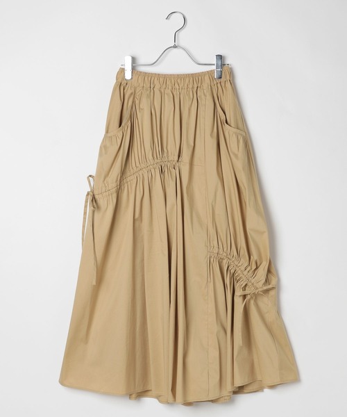 BAYFLOW（ベイフロー）の「[撥水機能素材]ランダムギャザーフレアスカート（スカート・レディース・キャメル/ブラック・FREE）」の20枚目の写真