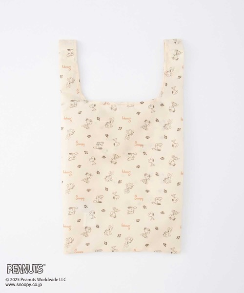 Honeys（ハニーズ）の「スヌーピー／お弁当バッグ（エコバッグ/サブバッグ・レディース・スミクロ/ミント/アイボリー/グレイッシュベージュ/ブルー・FREE）」の10枚目の写真