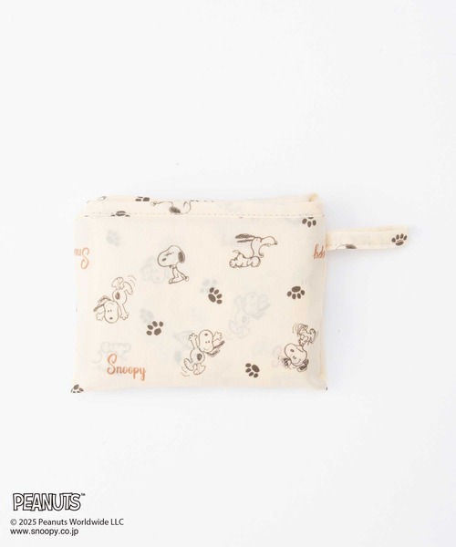 Honeys（ハニーズ）の「スヌーピー／お弁当バッグ（エコバッグ/サブバッグ・レディース・スミクロ/ミント/アイボリー/グレイッシュベージュ/ブルー・FREE）」の12枚目の写真