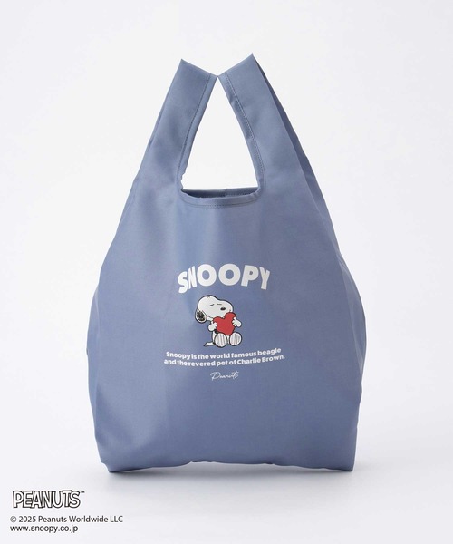 Honeys（ハニーズ）の「スヌーピー／お弁当バッグ（エコバッグ/サブバッグ・レディース・スミクロ/ミント/アイボリー/グレイッシュベージュ/ブルー・FREE）」の22枚目の写真