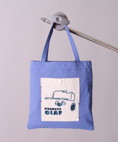 PEANUTS（ピーナッツ）の「(ACT)【PEANUTS】フェイス 刺繍 ナイロン ミニ トートバッグ（トートバッグ・レディース・チャコールグレー/ライトベージュ/スモークピンク/イエロー/ブルー・ONE SIZE）」の19枚目の写真