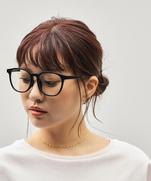 SUNCUTGlasses/UV100%CUT ウェリントン型 クリアレンズサングラス