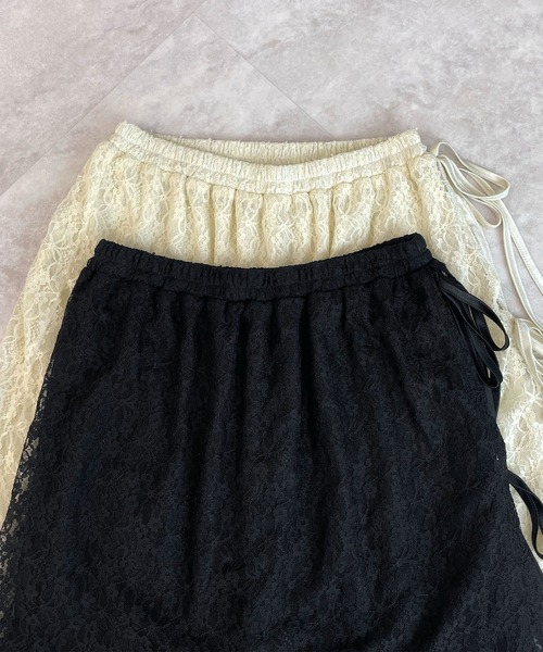 Futier land（フューティアランド）の「ラップスカートレイヤードレースパンツ（その他パンツ・レディース・アイボリー/ブラック・FREE）」の15枚目の写真