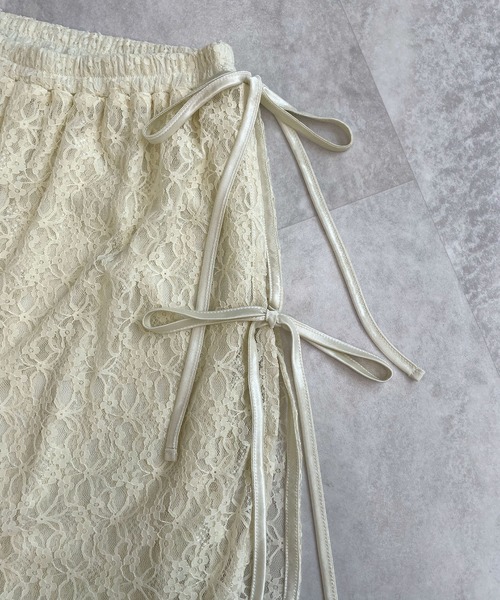 Futier land（フューティアランド）の「ラップスカートレイヤードレースパンツ（その他パンツ・レディース・アイボリー/ブラック・FREE）」の14枚目の写真