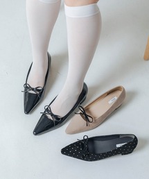 【ふかふか・クッション入り】リボン3.5cmパンプス IZ5816