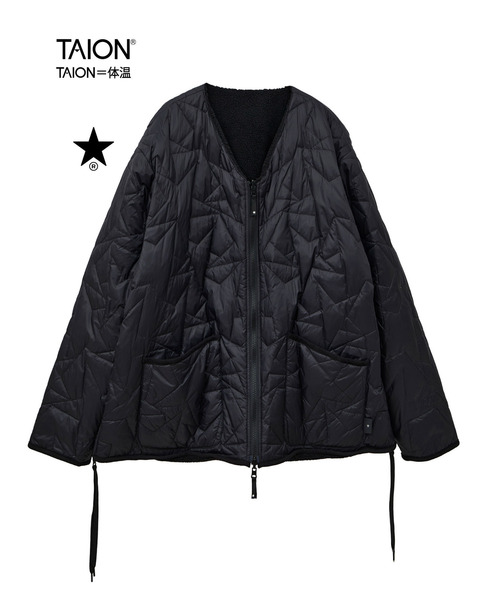 TAION】MILITARY STAR☆ QUILTING ＆ BOA REVERSIBLE JACKET