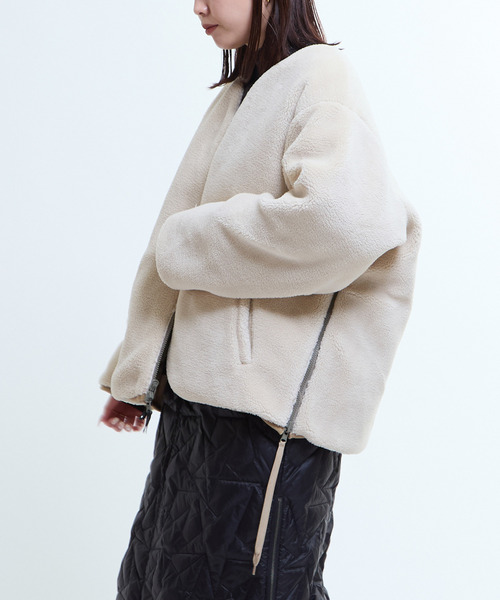 TAION(タイオン)の「【TAION】MILITARY STAR★ QUILTING & BOA REVERSIBLE JACKET(UNISEX)(ダウンジャケット/コート・レディース・ブラック/ベージュ/オリーブ・MEDIUM/SMALL)」の16枚目の写真