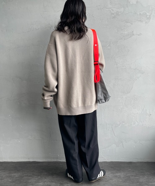 FRED PERRY コットン　リブニット　フルジップカーディガン　厚手　古着 フレッドペリー(Fred Perry) メンズカーディガン | 通販・人気