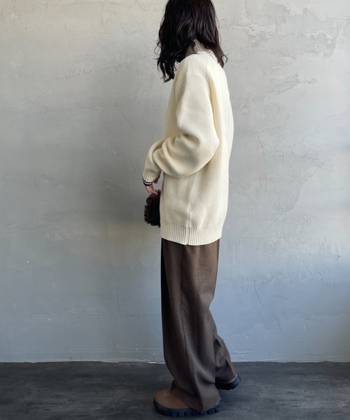 FRED PERRY/フレッドペリー] 別注 ハイネック ジップニット