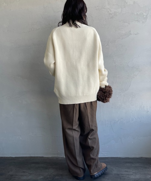 FRED PERRY/フレッドペリー] 別注 ハイネック ジップニット