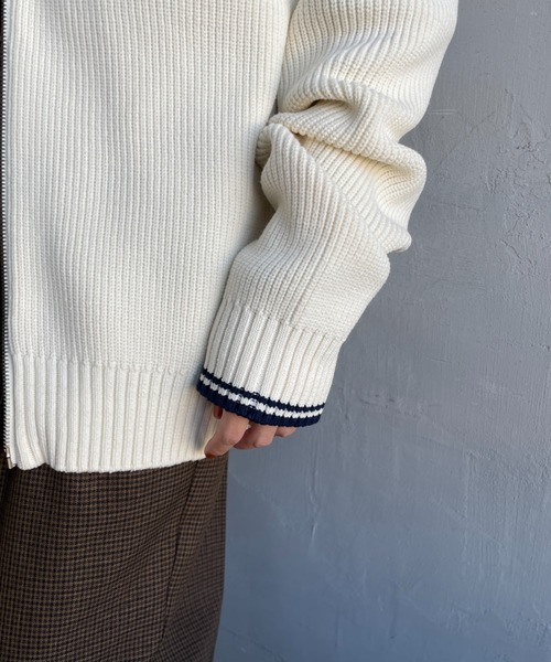 FRED PERRY/フレッドペリー] 別注 ハイネック ジップニット