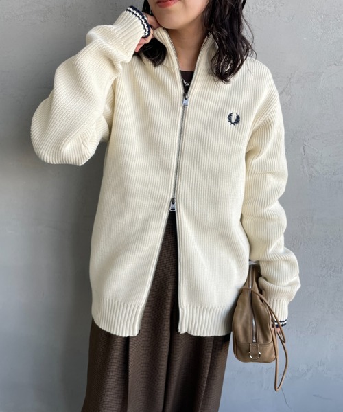 FRED PERRY/フレッドペリー] 別注 ハイネック ジップニット