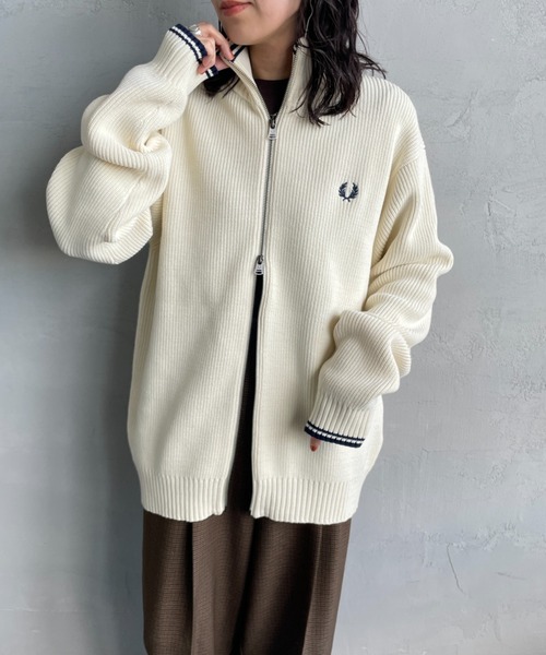FRED PERRY/フレッドペリー] 別注 ハイネック ジップニット